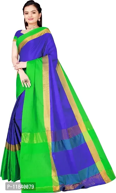 Beautiful Cotton Silk Saree with Blouse piece-thumb3