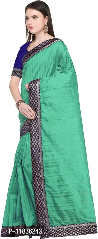 Beautiful Art Silk Saree with Blouse Piece-thumb2