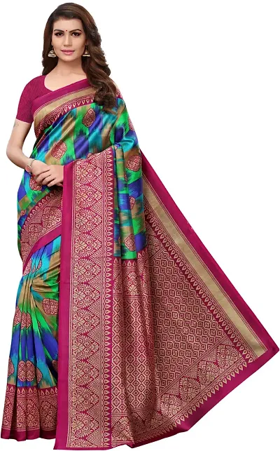 Alluring Art Silk Saree with Blouse piece 