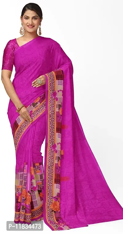 Beautiful Georgette Saree with Blouse Piece-thumb0