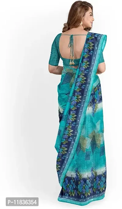 Beautiful Georgette Saree with Blouse Piece-thumb2