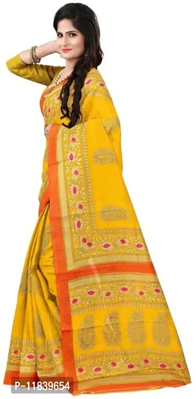 Beautiful Art Silk Saree with Blouse piece-thumb3