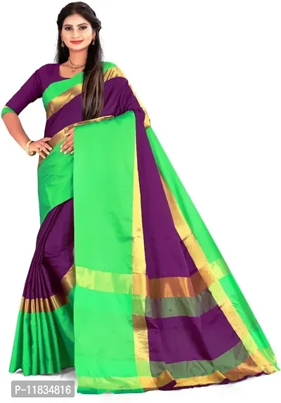 Beautiful Cotton Silk Saree with Blouse Piece