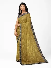 Beautiful Lycra Saree with Blouse Piece-thumb1