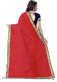 Beautiful Art Silk Saree with Blouse piece-thumb1