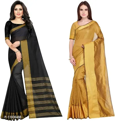 Beautiful Georgette Saree with Blouse Piece Pack Of 2-thumb0