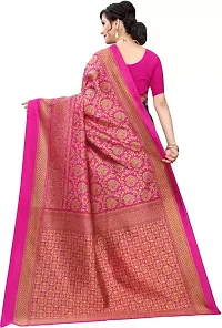 Beautiful Art Silk Saree with Blouse Piece-thumb1