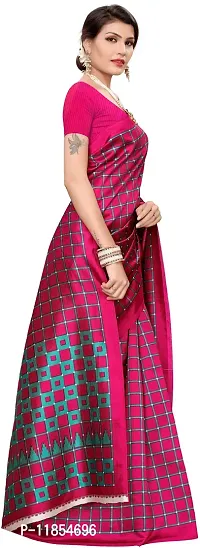 Beautiful Art Silk Saree with Blouse piece-thumb3