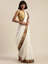 Beautiful Cotton Blend Saree with Blouse piece-thumb3