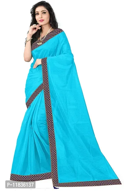 Beautiful Art Silk Saree with Blouse Piece-thumb0