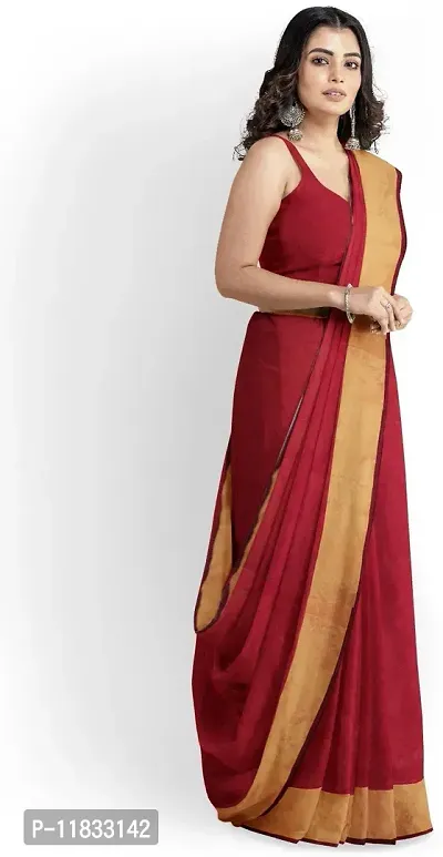 Beautiful Cotton Silk Saree with Blouse Piece-thumb0