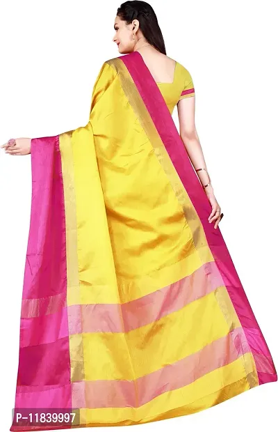 Beautiful Cotton Silk Saree with Blouse piece-thumb4