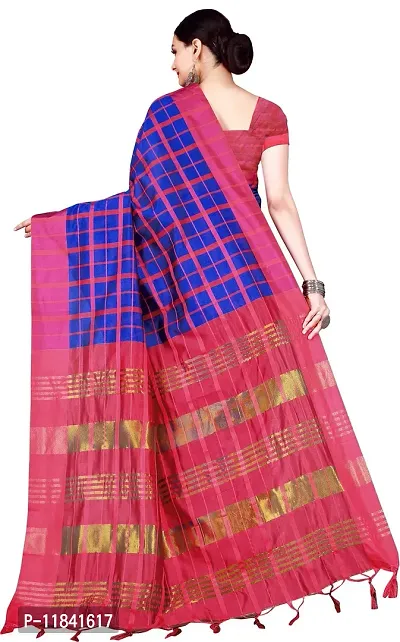 Beautiful Cotton Silk Saree with Blouse piece-thumb4