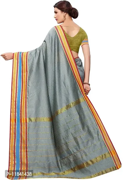 Beautiful Cotton Silk Saree with Blouse piece-thumb2