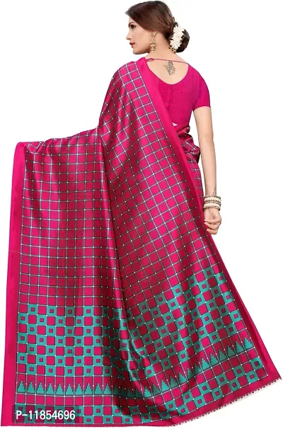 Beautiful Art Silk Saree with Blouse piece-thumb4