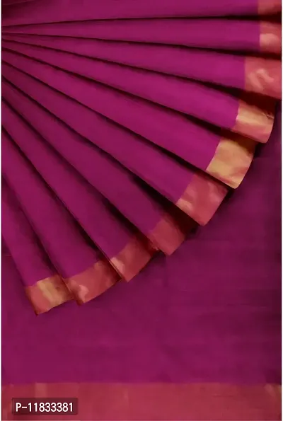 Beautiful Cotton Silk Saree with Blouse Piece-thumb0