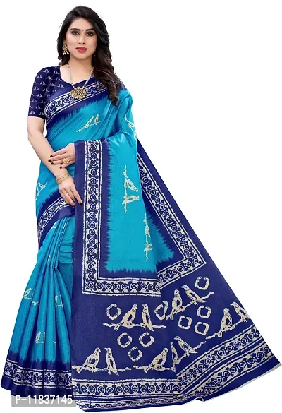 Beautiful Art Silk Saree with Blouse Piece