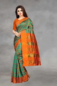 Beautiful Art Silk Saree with Blouse Piece-thumb1