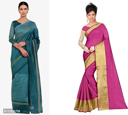 Beautiful Georgette Saree with Blouse Piece Pack Of 2