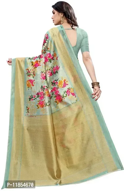 Beautiful Art Silk Saree with Blouse piece-thumb4