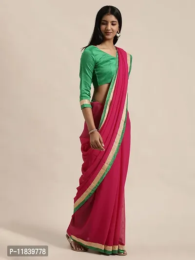 Beautiful Art Silk Saree with Blouse piece-thumb2