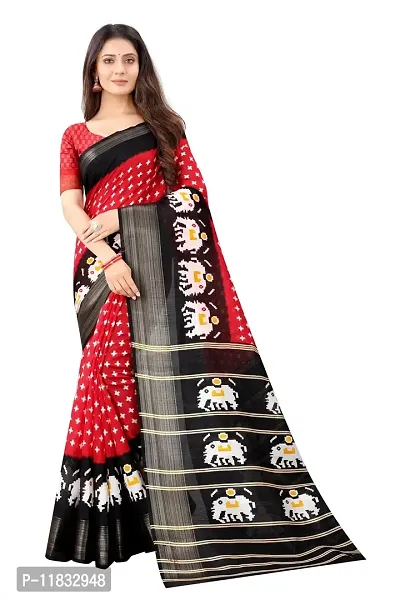 Beautiful Art Silk Saree with Blouse Piece