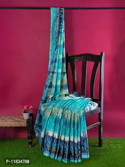 Beautiful Georgette Saree with Blouse Piece-thumb0