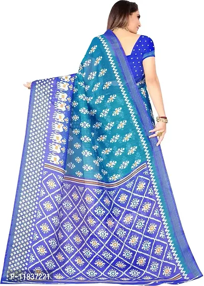 Beautiful Art Silk Saree with Blouse Piece-thumb2