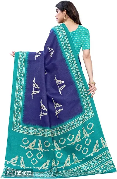 Beautiful Art Silk Saree with Blouse piece-thumb4