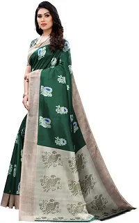 Beautiful Art Silk Saree with Blouse Piece-thumb1