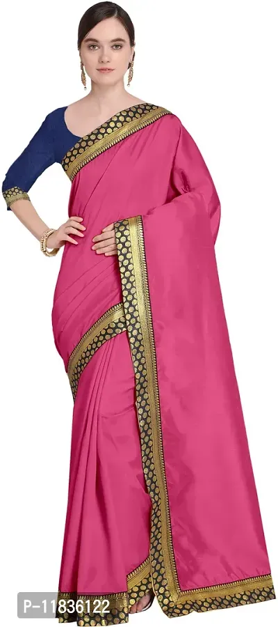 Beautiful Art Silk Saree with Blouse Piece-thumb0