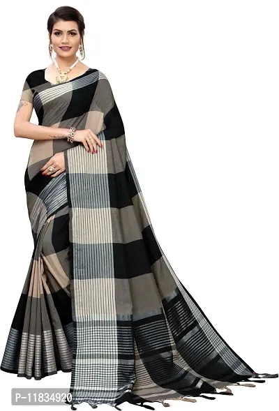 Beautiful Cotton Silk Saree with Blouse Piece-thumb0