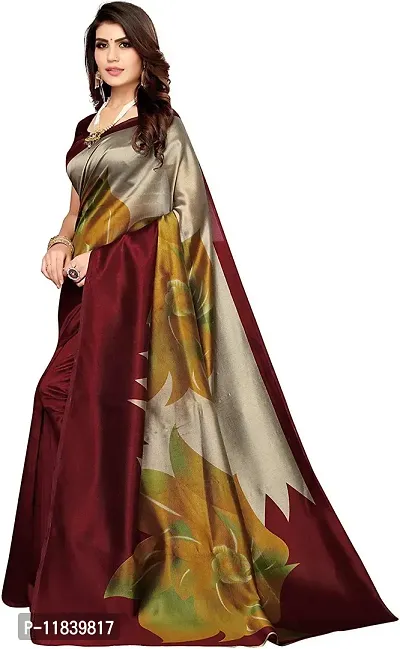 Beautiful Art Silk Saree with Blouse piece-thumb4