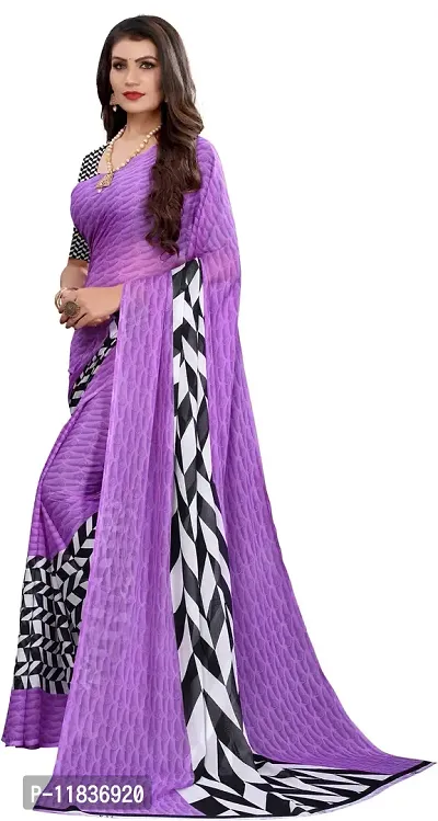 Beautiful Georgette Saree with Blouse Piece-thumb2