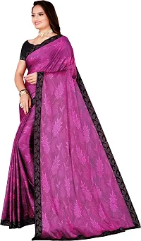 Beautiful Lycra Saree with Blouse Piece-thumb1