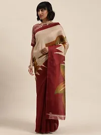 Beautiful Art Silk Saree with Blouse Piece-thumb1