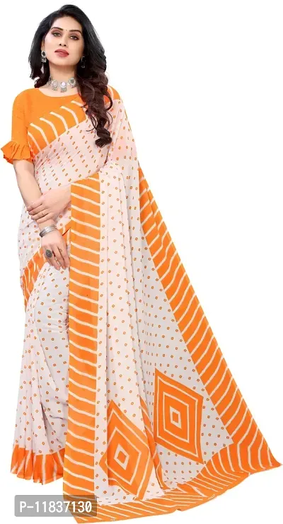 Beautiful Georgette Saree with Blouse Piece-thumb0