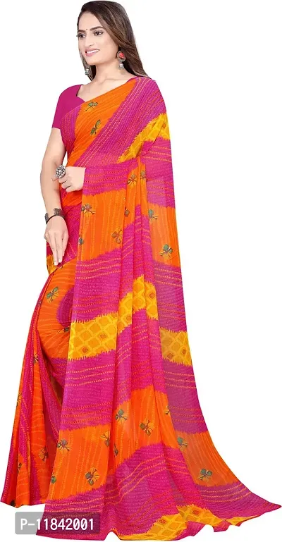 Beautiful Georgette Saree with Blouse piece-thumb2