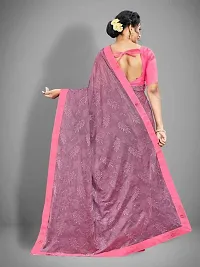 Beautiful Lycra Saree with Blouse Piece-thumb1