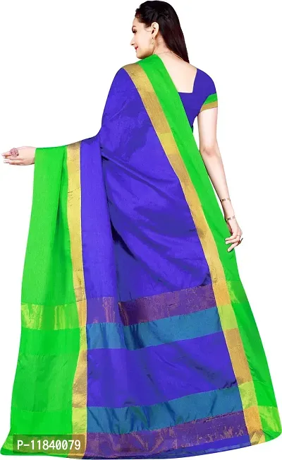 Beautiful Cotton Silk Saree with Blouse piece-thumb4