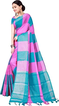 Beautiful Cotton Silk Saree with Blouse piece-thumb2