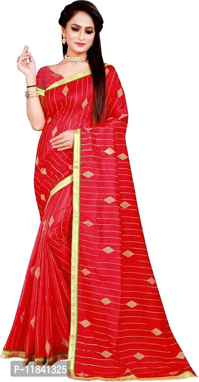 Beautiful Art Silk Saree with Blouse piece-thumb0