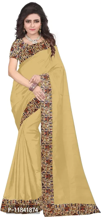 Beautiful Art Silk Saree with Blouse piece-thumb0