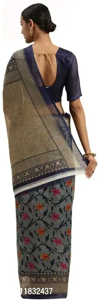 Beautiful Art Silk Saree with Blouse Piece-thumb2