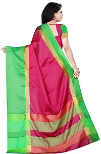 Beautiful Art Silk Saree with Blouse Piece-thumb1