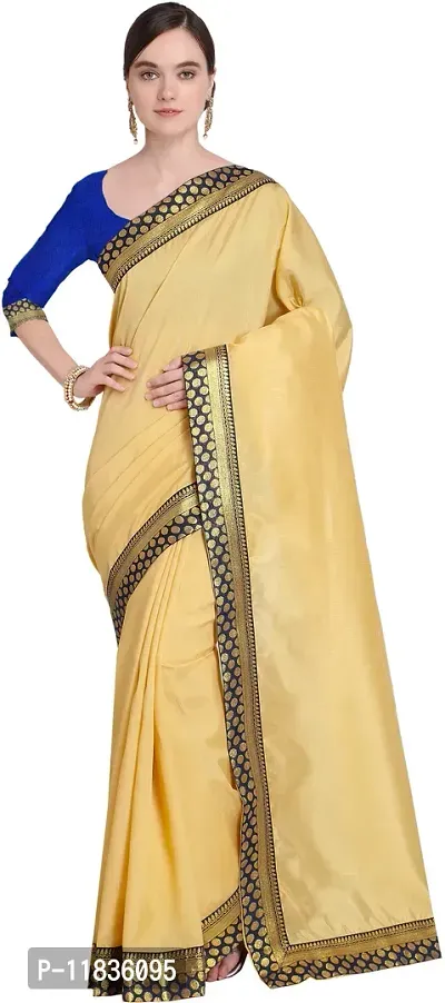 Beautiful Art Silk Saree with Blouse Piece-thumb0