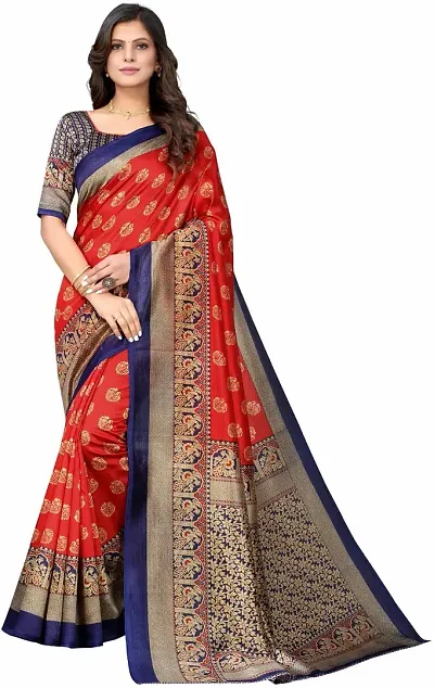 Elegant Art Silk Saree with Blouse piece For Women