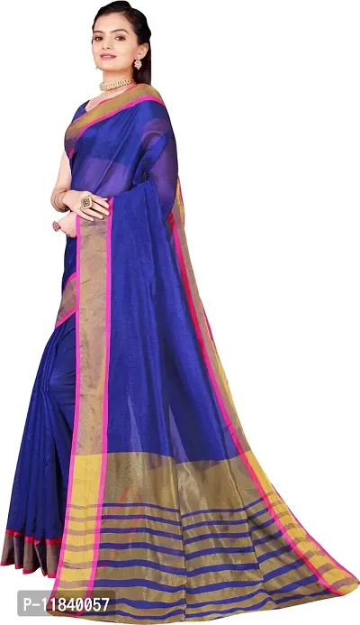 Beautiful Cotton Silk Saree with Blouse piece-thumb2