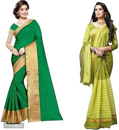 Beautiful Georgette Saree with Blouse Piece Pack Of 2-thumb0