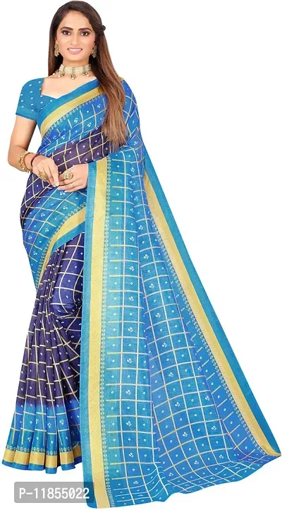 Beautiful Art Silk Saree with Blouse piece